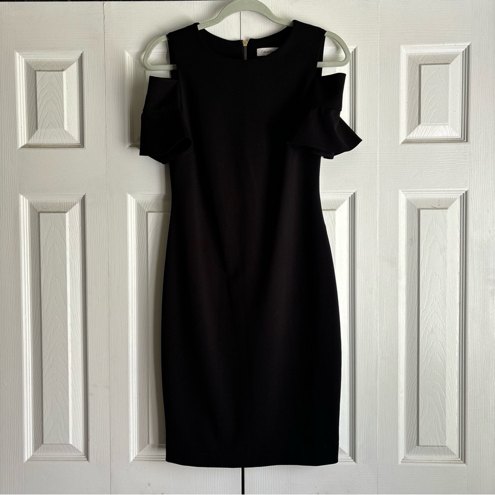 Calvin Klein Black Cold Shoulder Dress